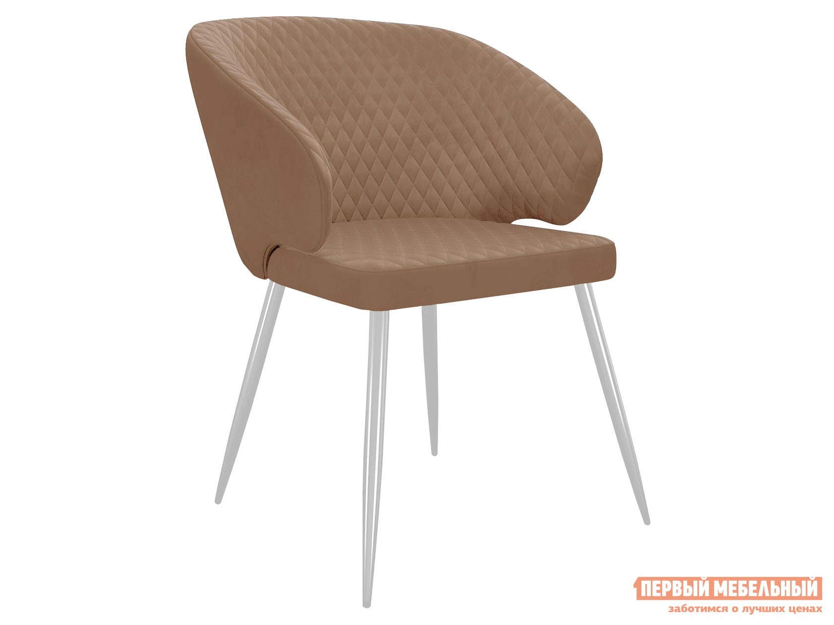 Стул  Диклайн 255 Капучино, микровелюр / Белый