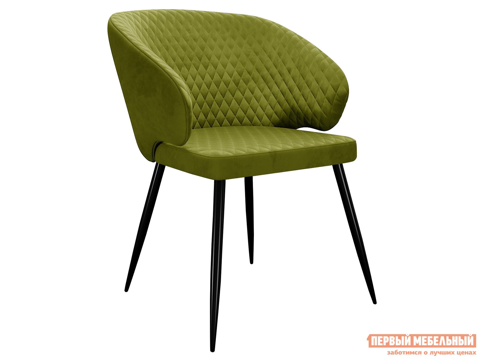 Стул  Диклайн 255 Оливковый, микровелюр / Черный