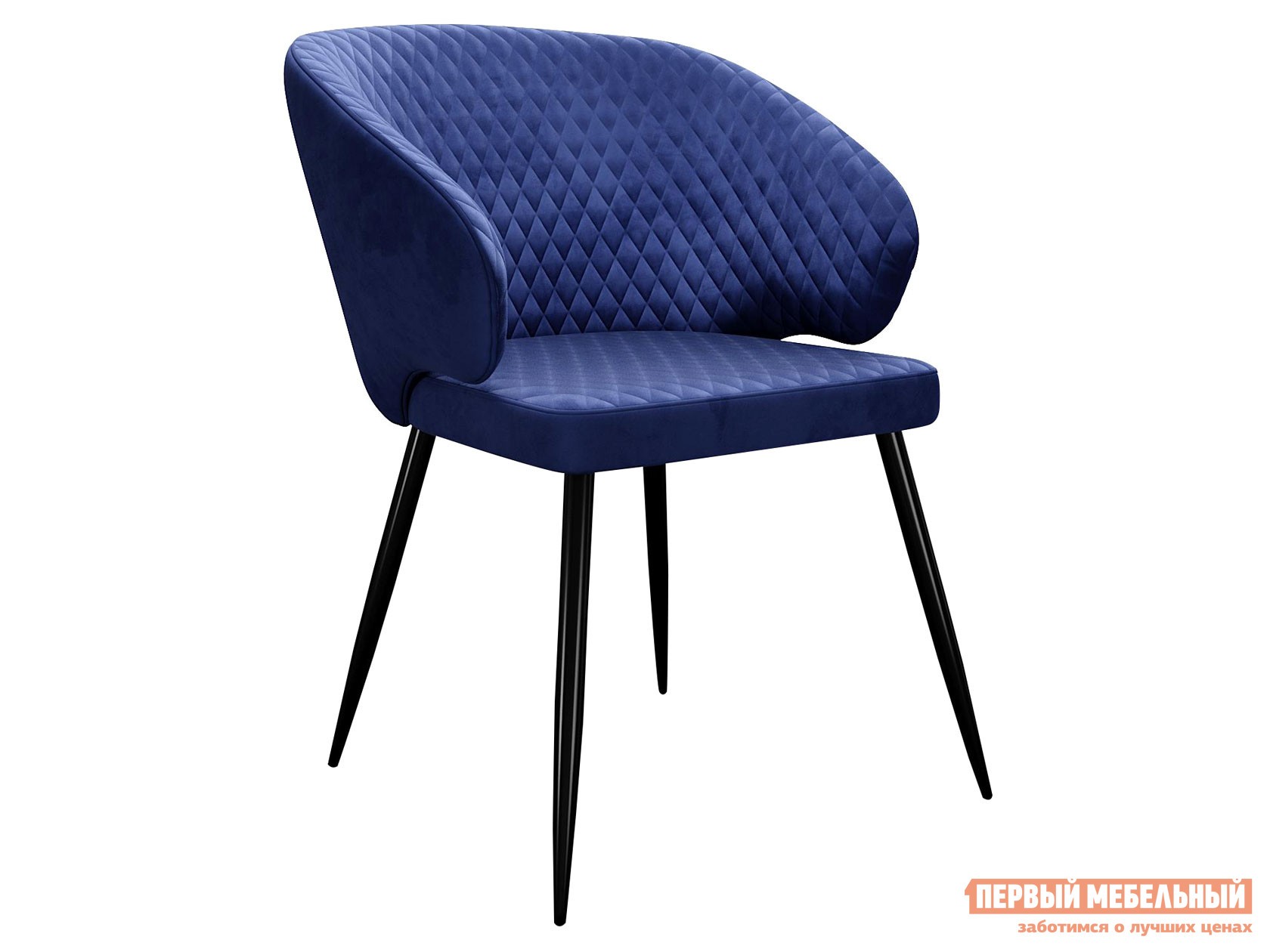 Стул  Диклайн 255 Синий, микровелюр / Черный