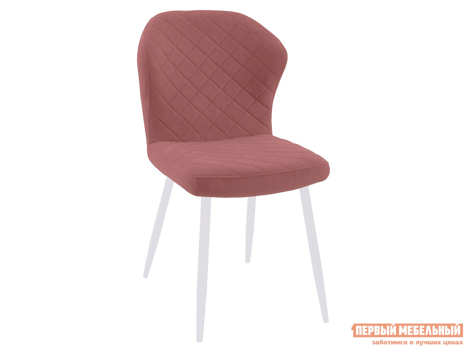 Стул  DikLine 238 Пудра, микровелюр / Белый