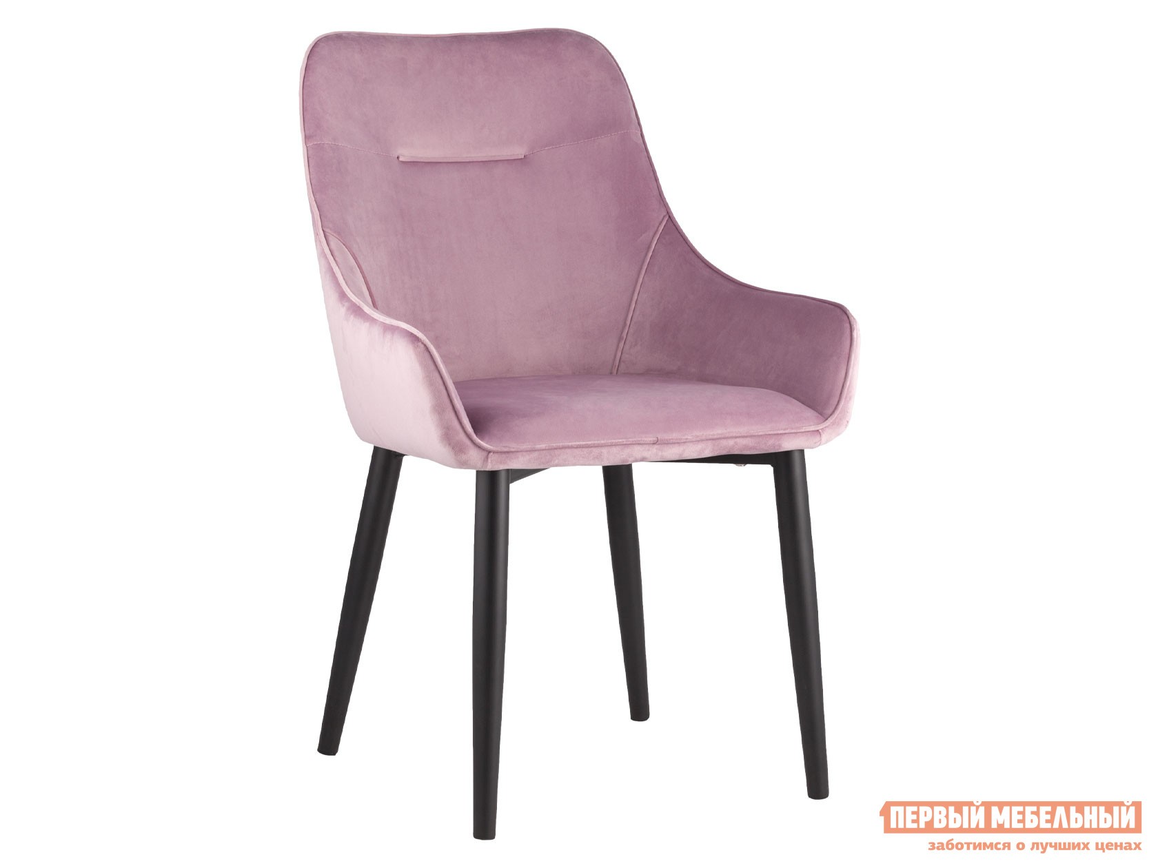 Стул  Диана Сиреневый, велюр / Черный матовый