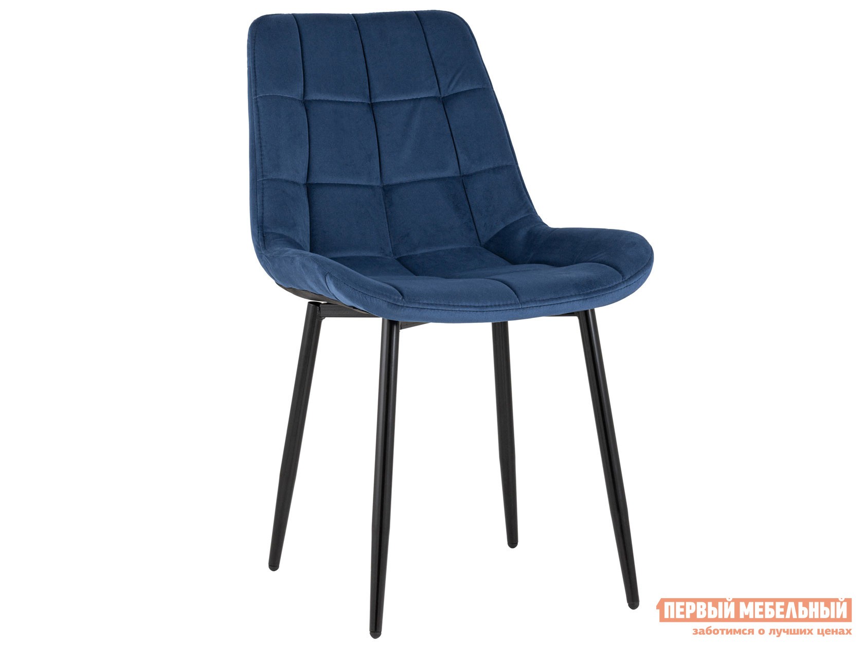 Стул  Флекс Синий, велюр / Черный, металл