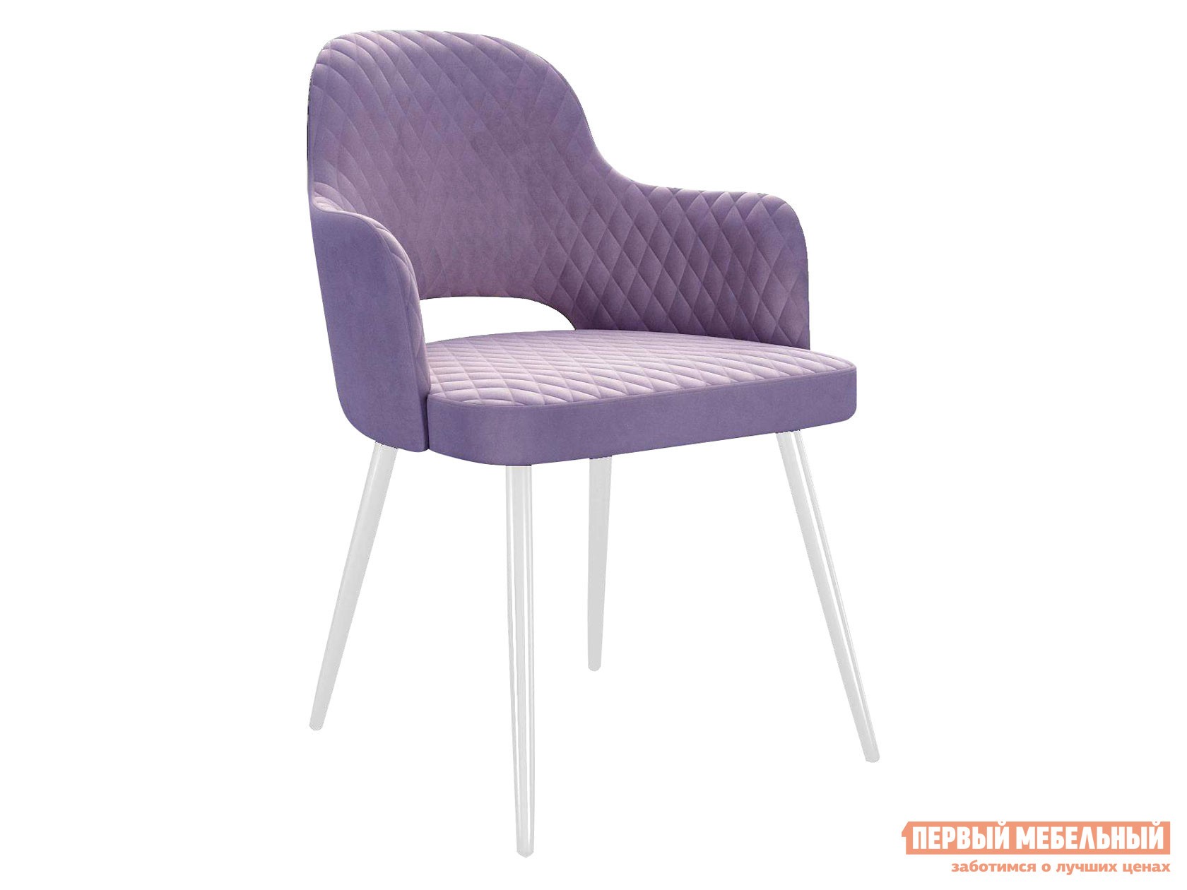 Стул  Диклайн 251 Лаванда, микровелюр / Белый