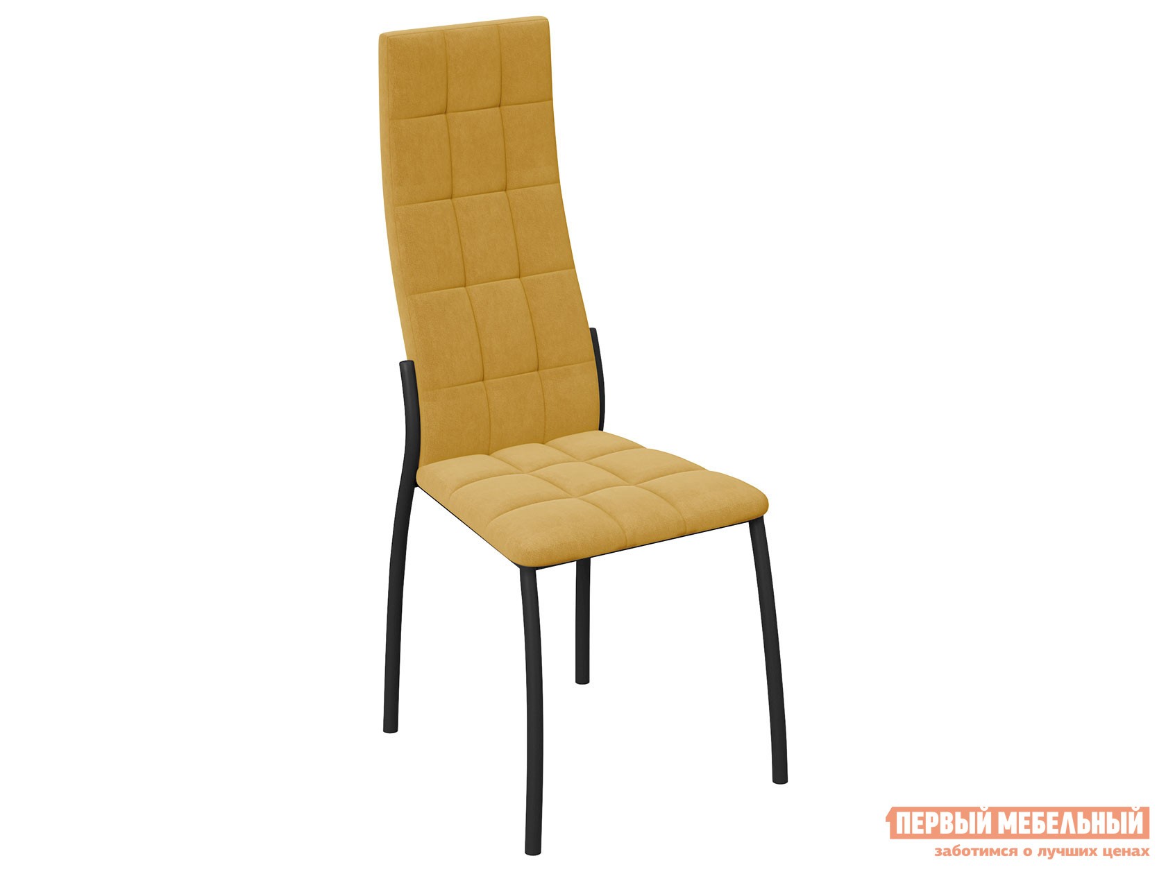 Стул  Кредо Черный муар / Горчичный, микровелюр