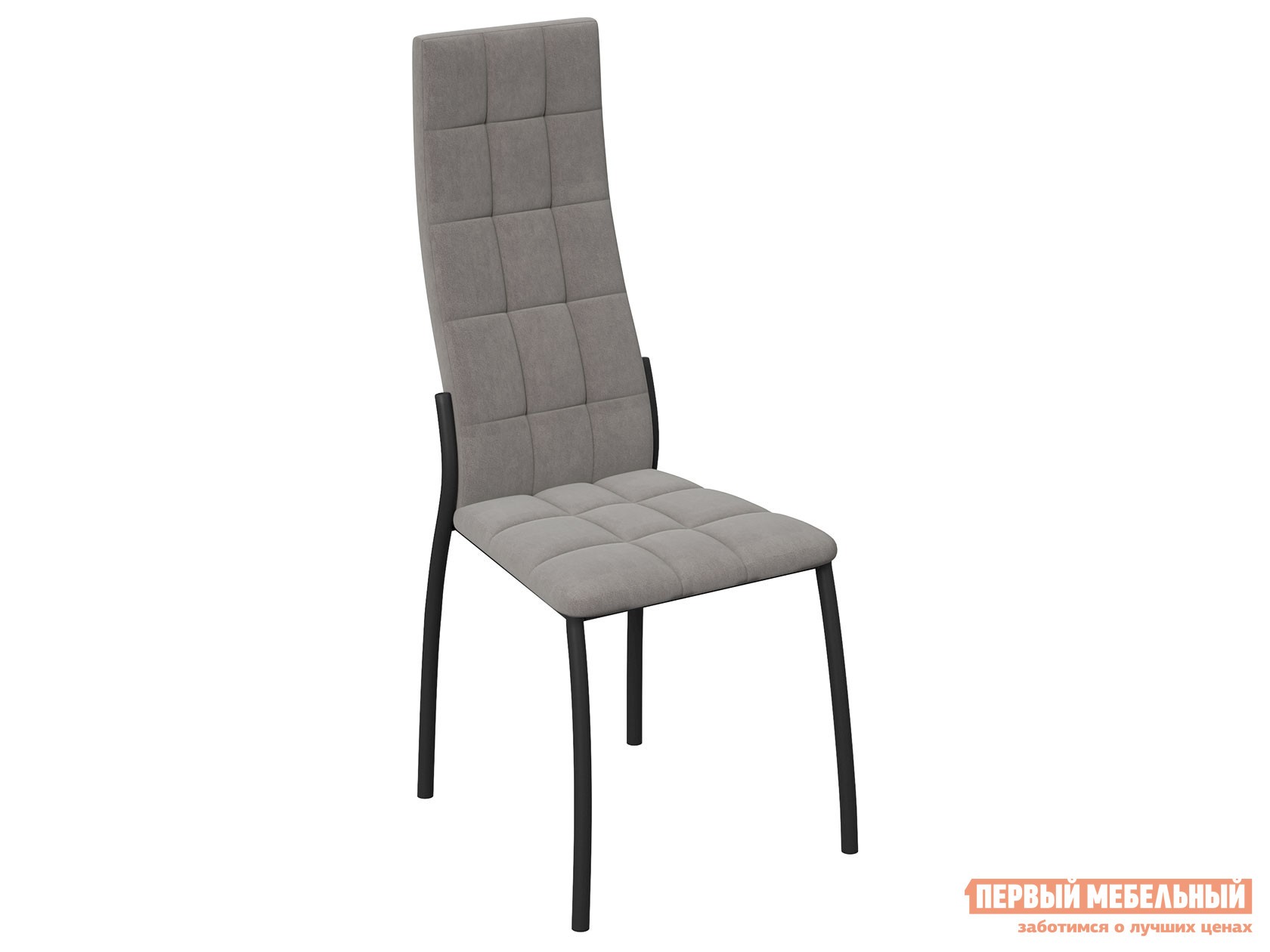 Стул  Кредо Черный муар / Серый, микровелюр