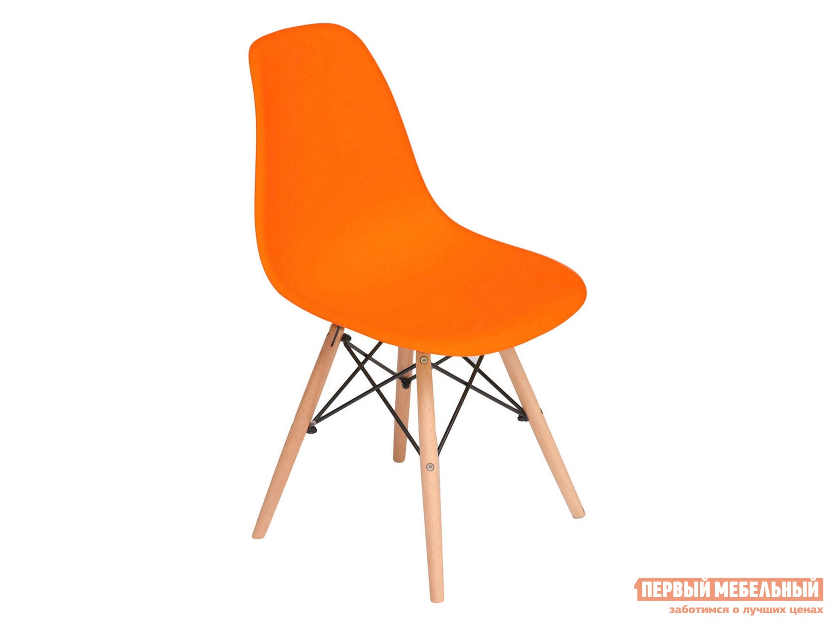 Стул  Имс Вуд СС Оранжевый, пластик / Натуральный / Черный