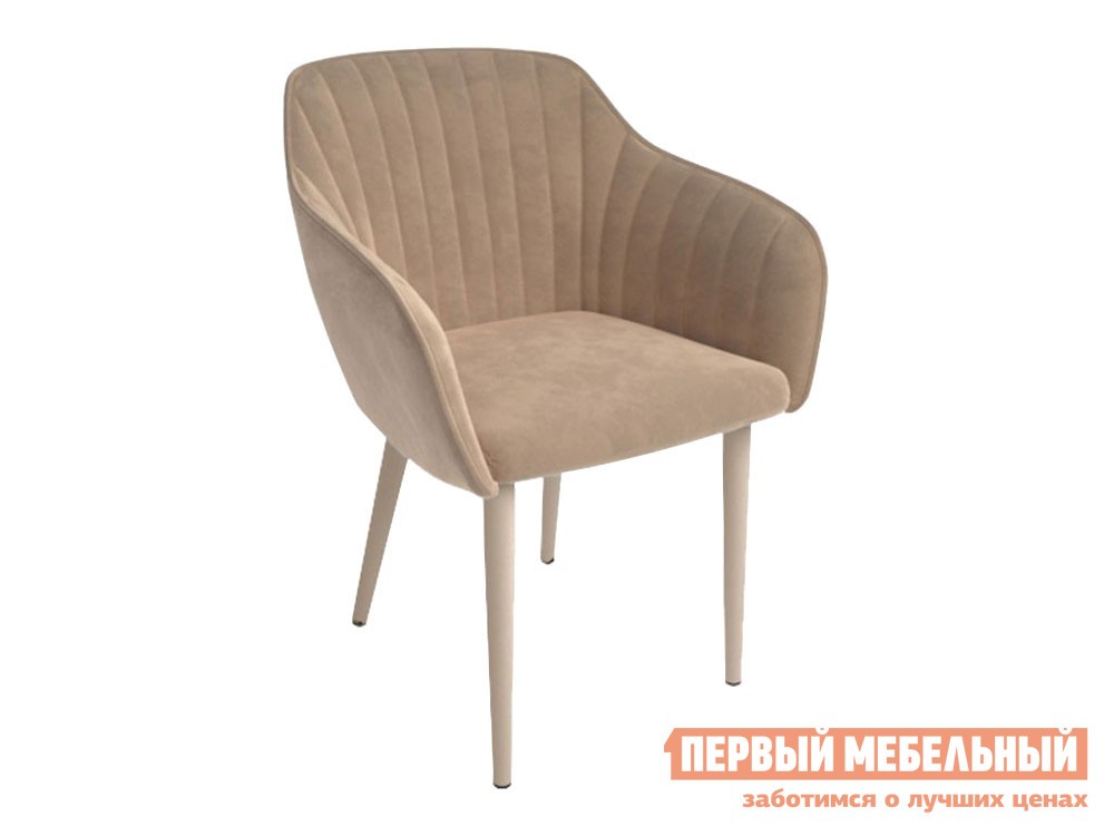 Стул  Шандон Бежевый нюд, велюр / Серо-бежевый, металл