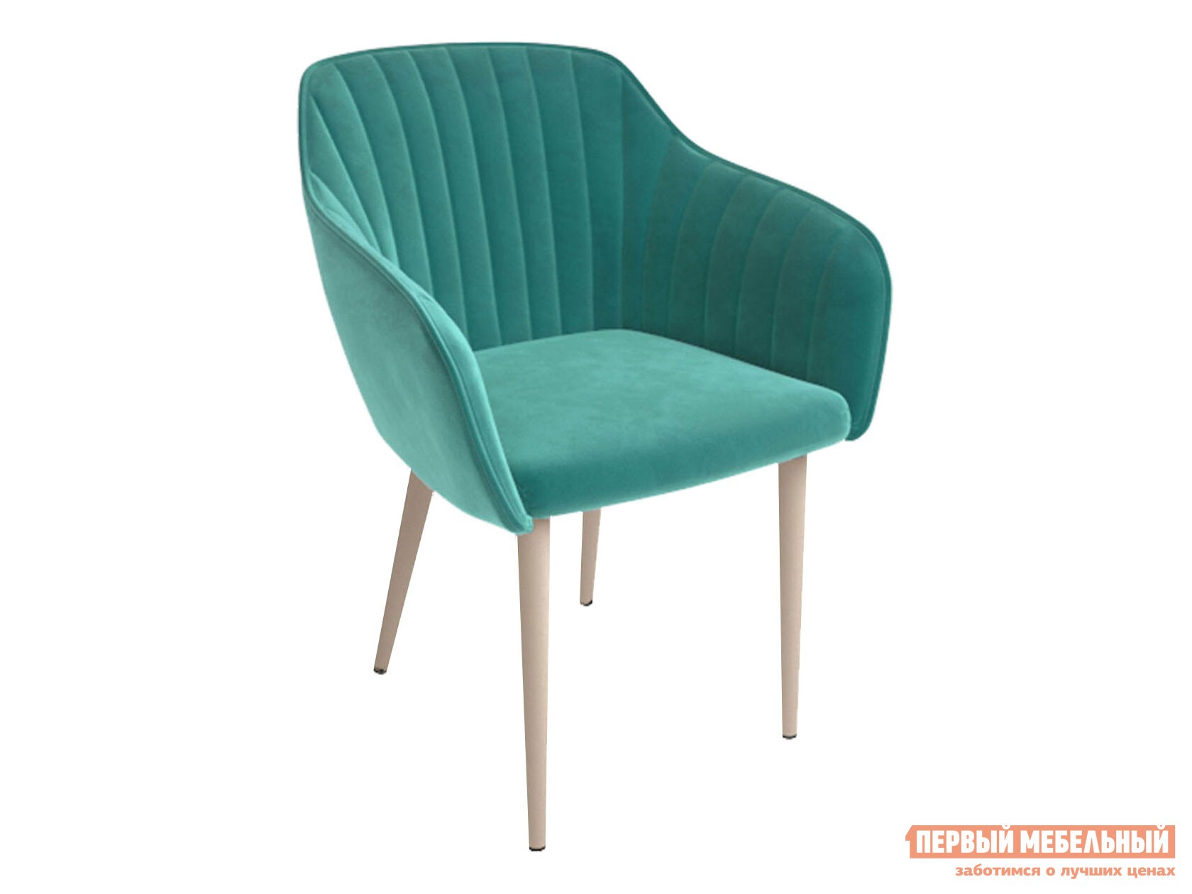 Стул  Шандон Мята, велюр / Серо-бежевый, металл