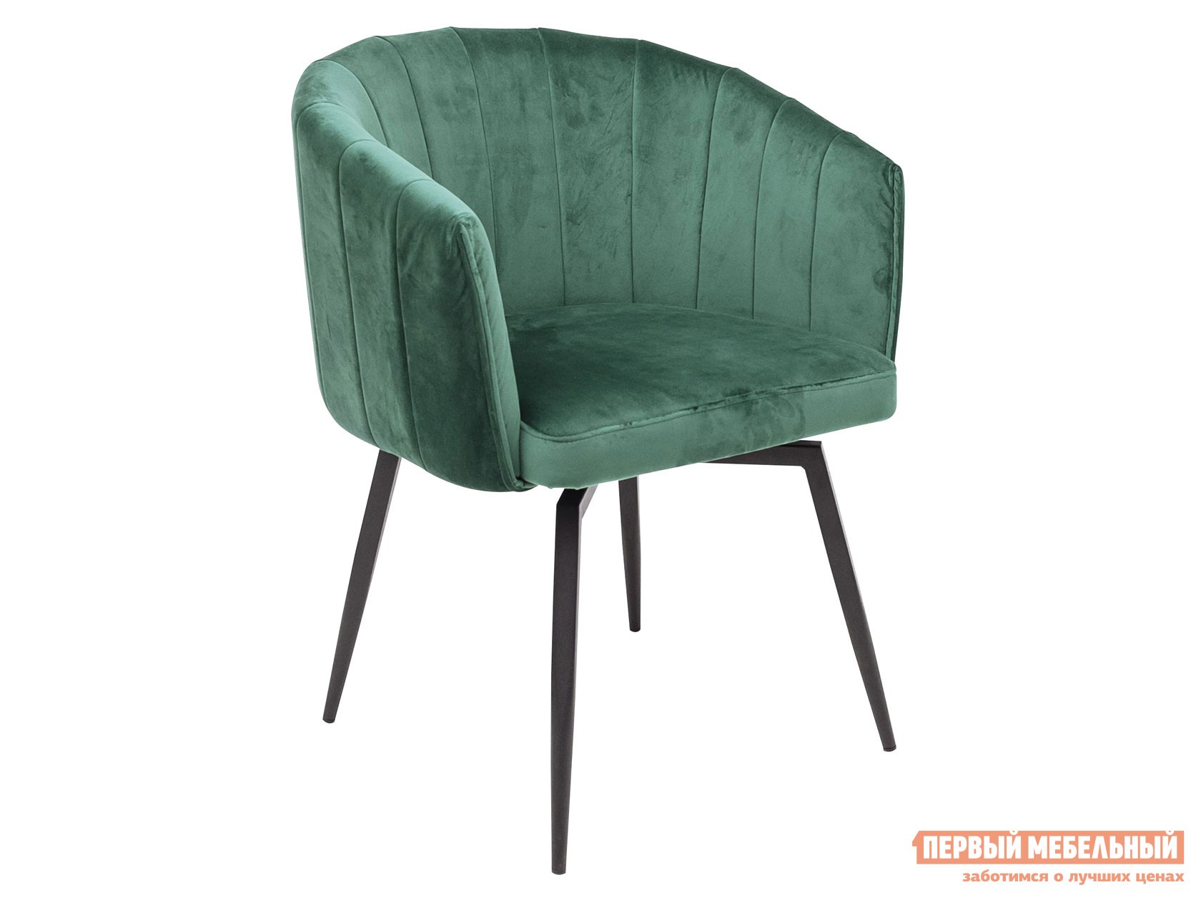 Стул  Мелон Зеленый, велюр / Черный, металл