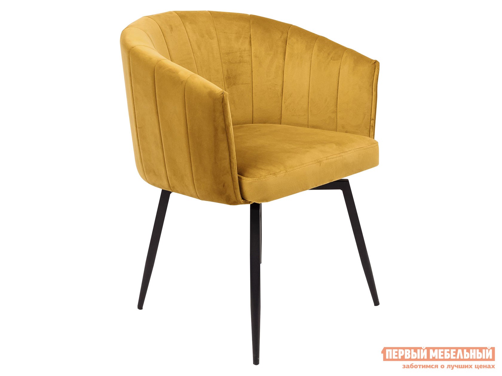 Стул  Мелон Карри, велюр / Черный, металл