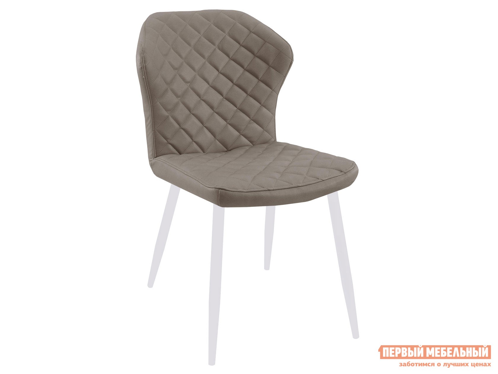 Стул  DikLine 239 Кофейный, экокожа / Белый