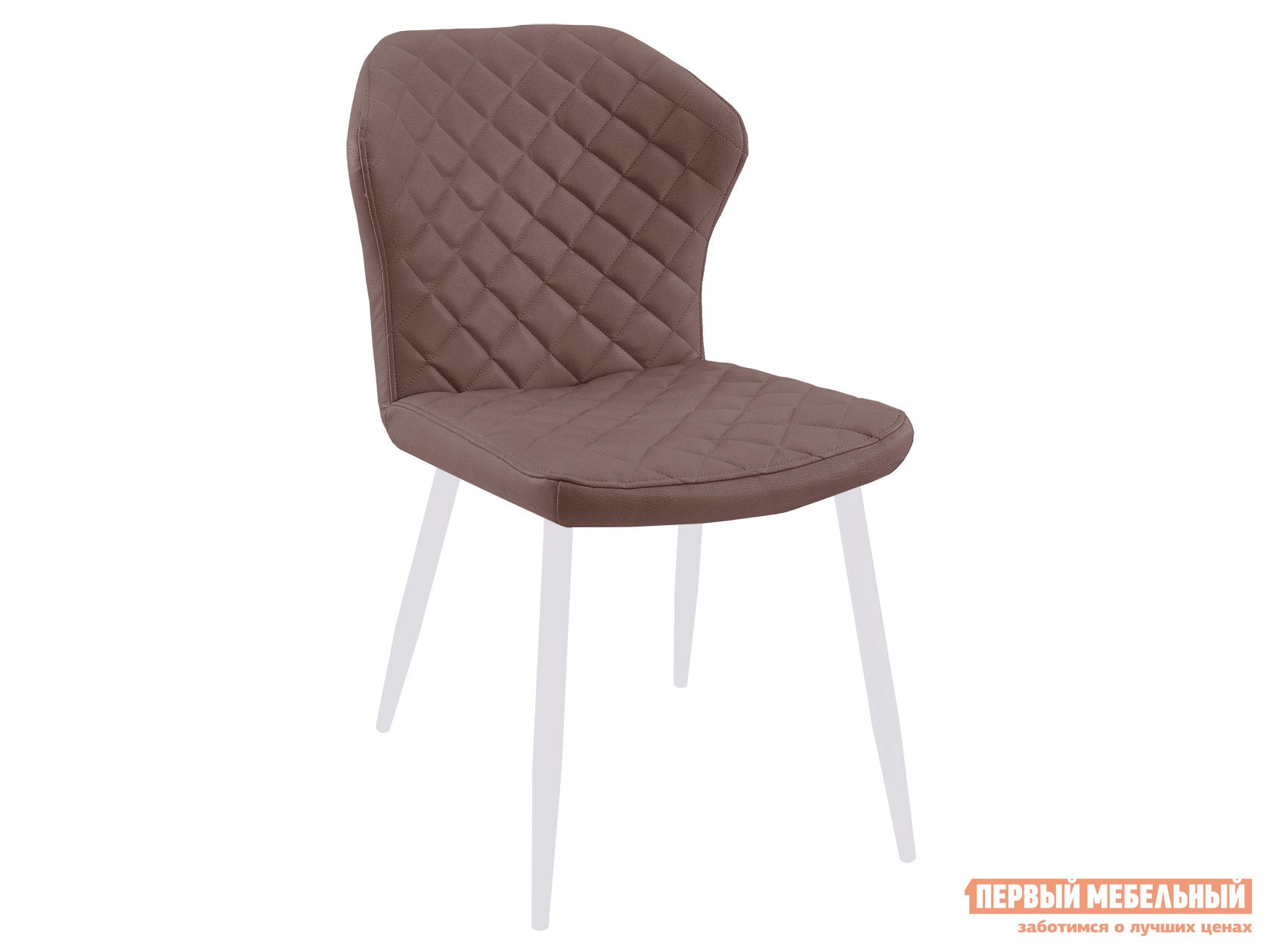 Стул  DikLine 239 Коричневый, экокожа / Белый