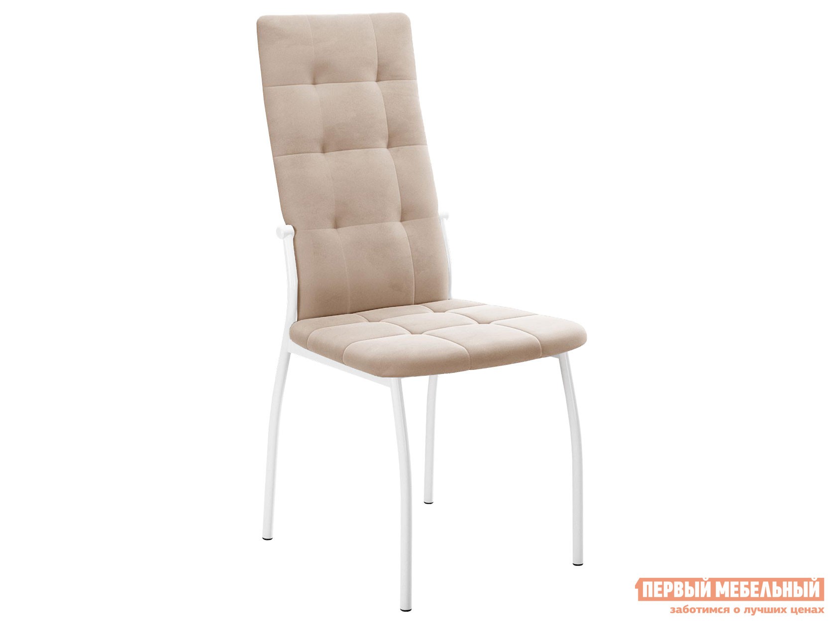 Стул  Галс-М Бежевый, микровелюр / Белый