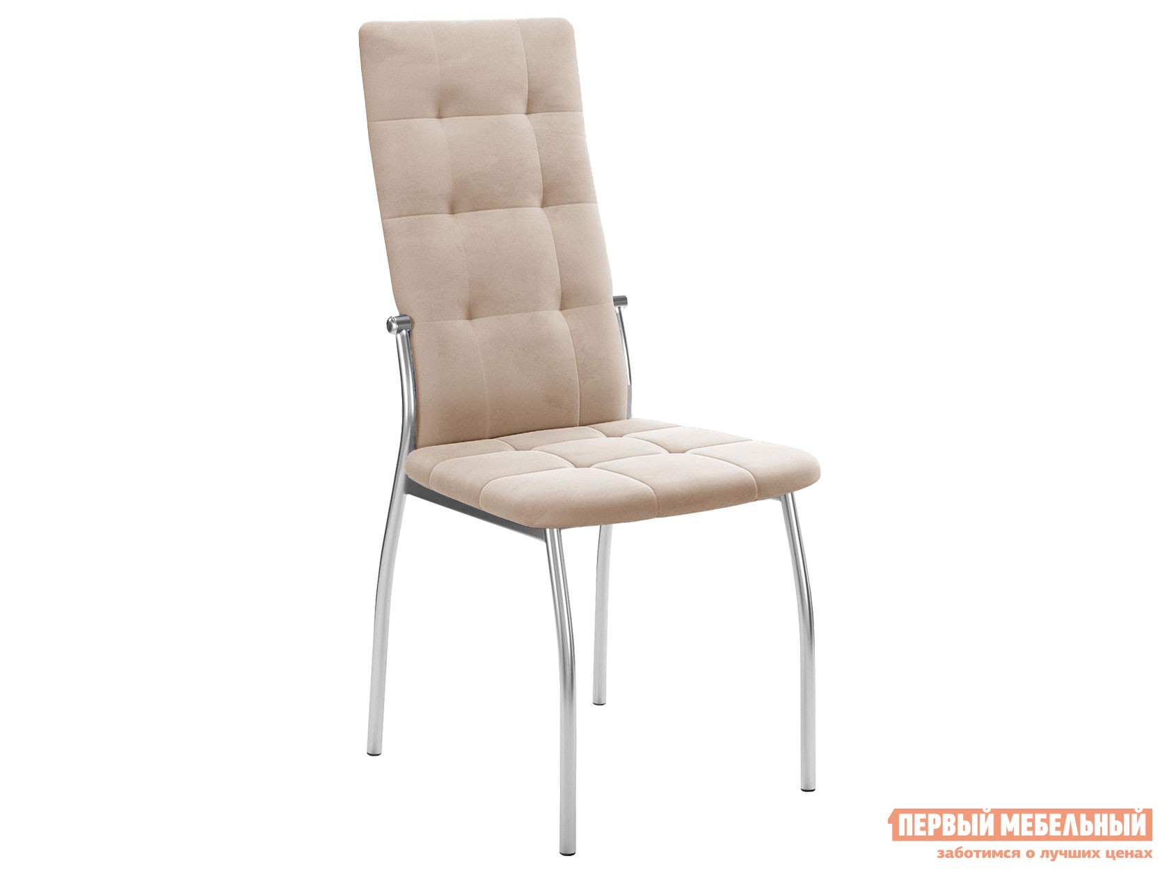 Стул  Галс-М Бежевый, микровелюр / Хром