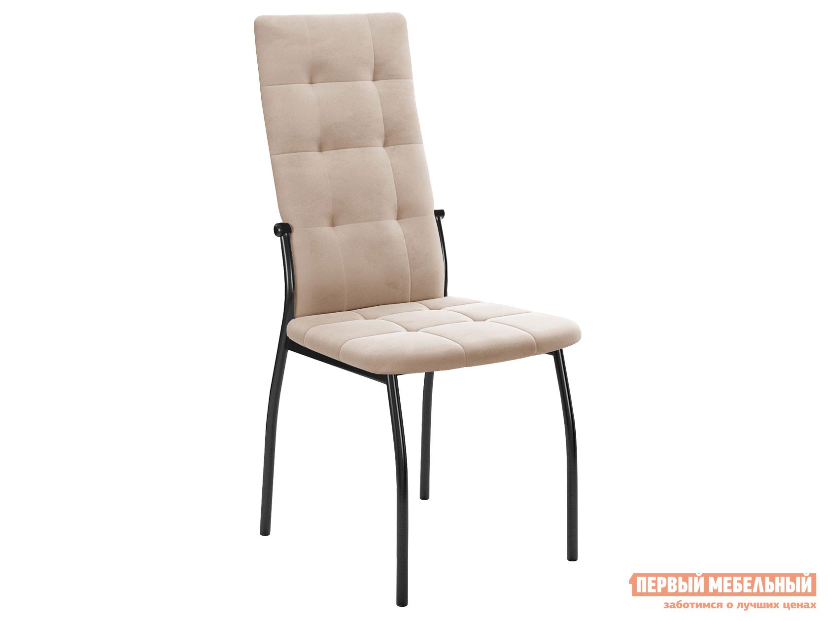 Стул  Галс-М Бежевый, микровелюр / Черный