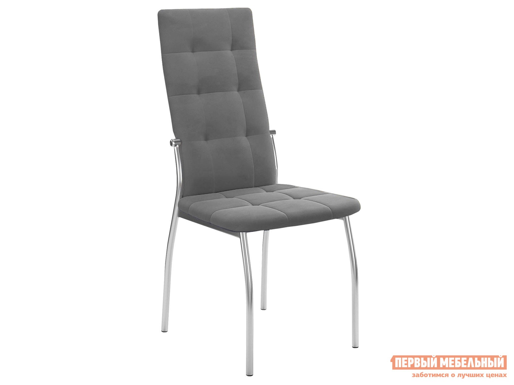 Стул  Галс-М Серый, микровелюр / Хром