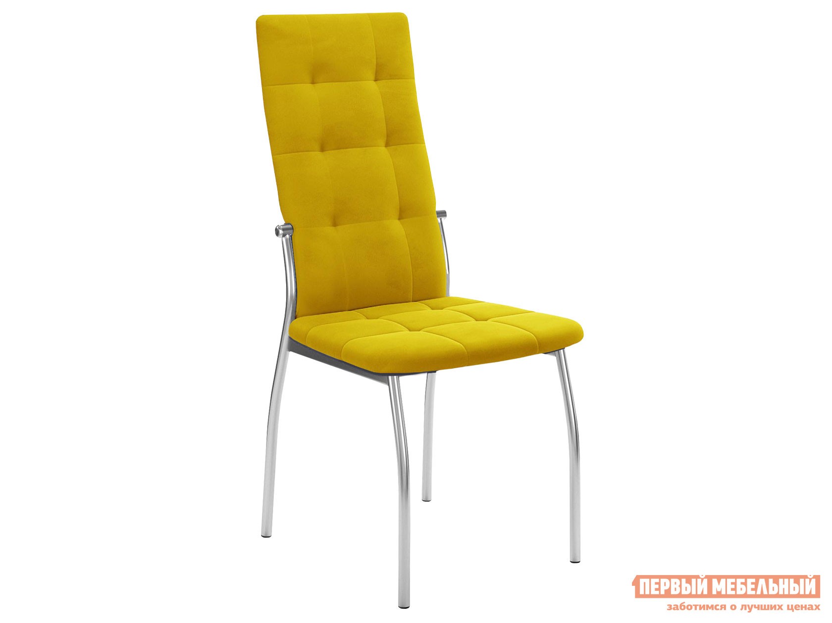 Стул  Галс-М Желтый, микровелюр / Хром