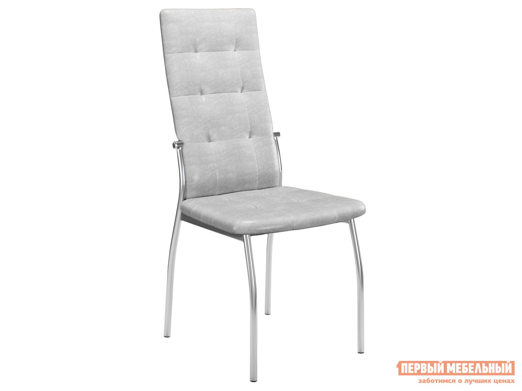 Стул  Галс-М Светло-серый, иск. замша / Хром