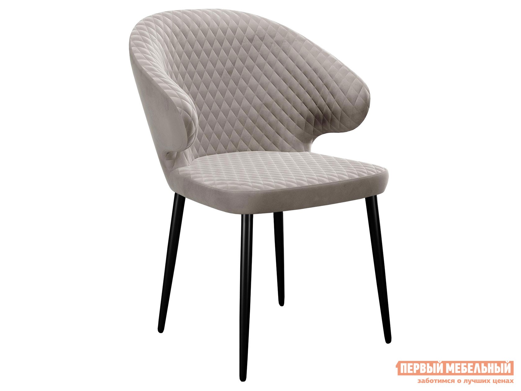 Стул  DikLine 355 Бежевый, микровелюр / Черный