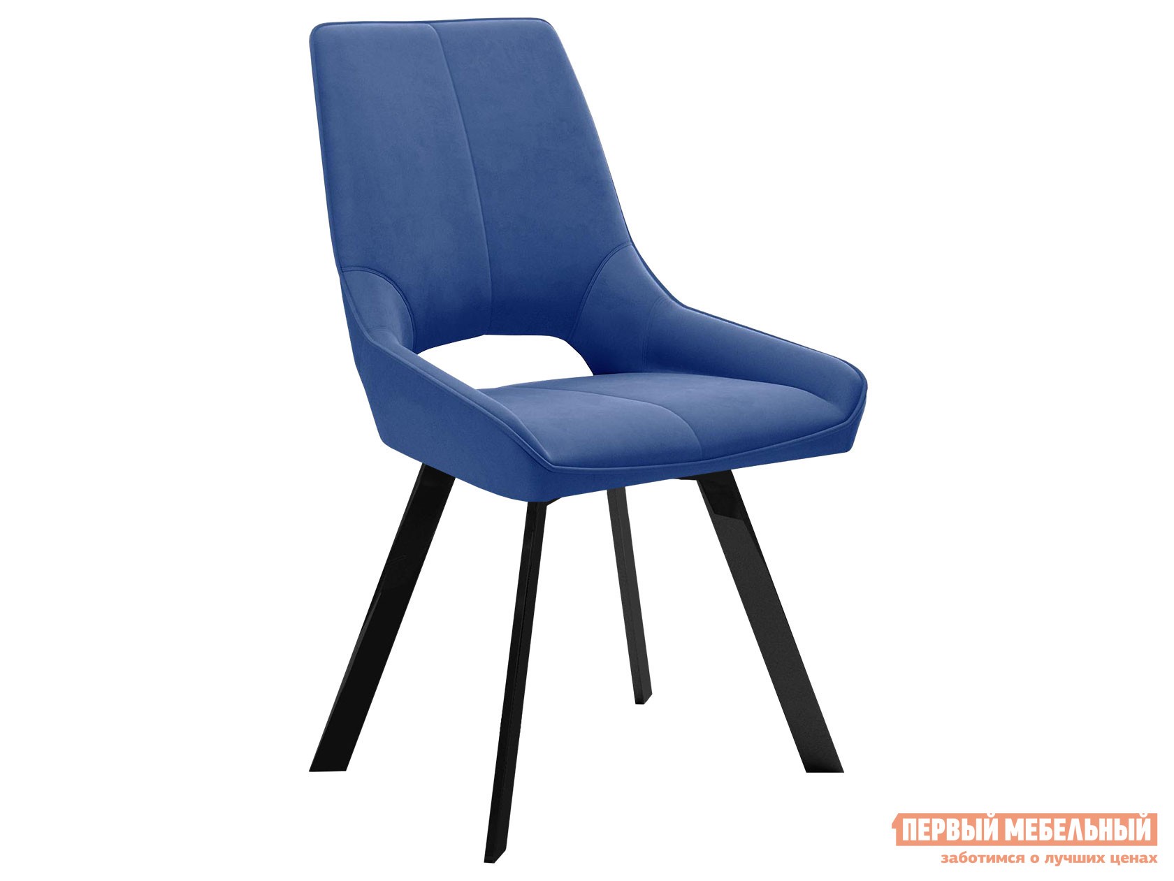 Стул  DikLine 268 Синий, микровелюр / Черный
