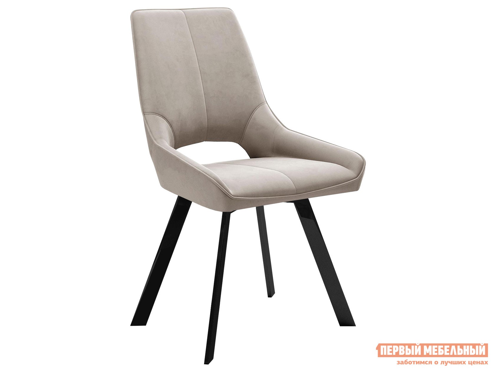 Стул  DikLine 268 Бежевый, микровелюр / Черный