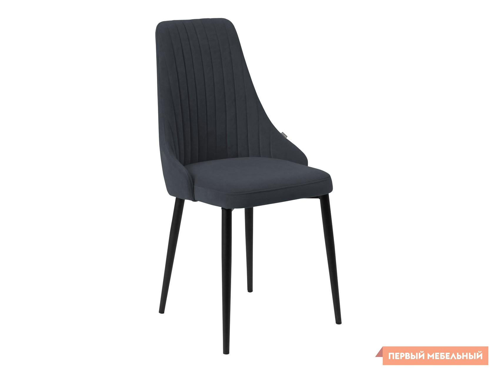 Стул  Генри Графит, микровелюр / Черный, металл