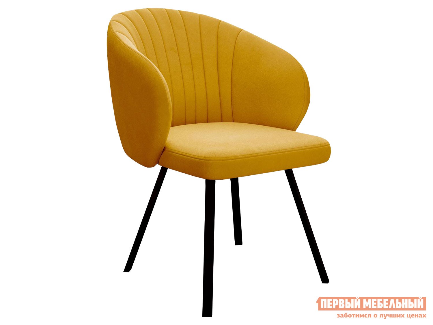 Стул  DikLine 258 Апельсин, микровелюр / Черный
