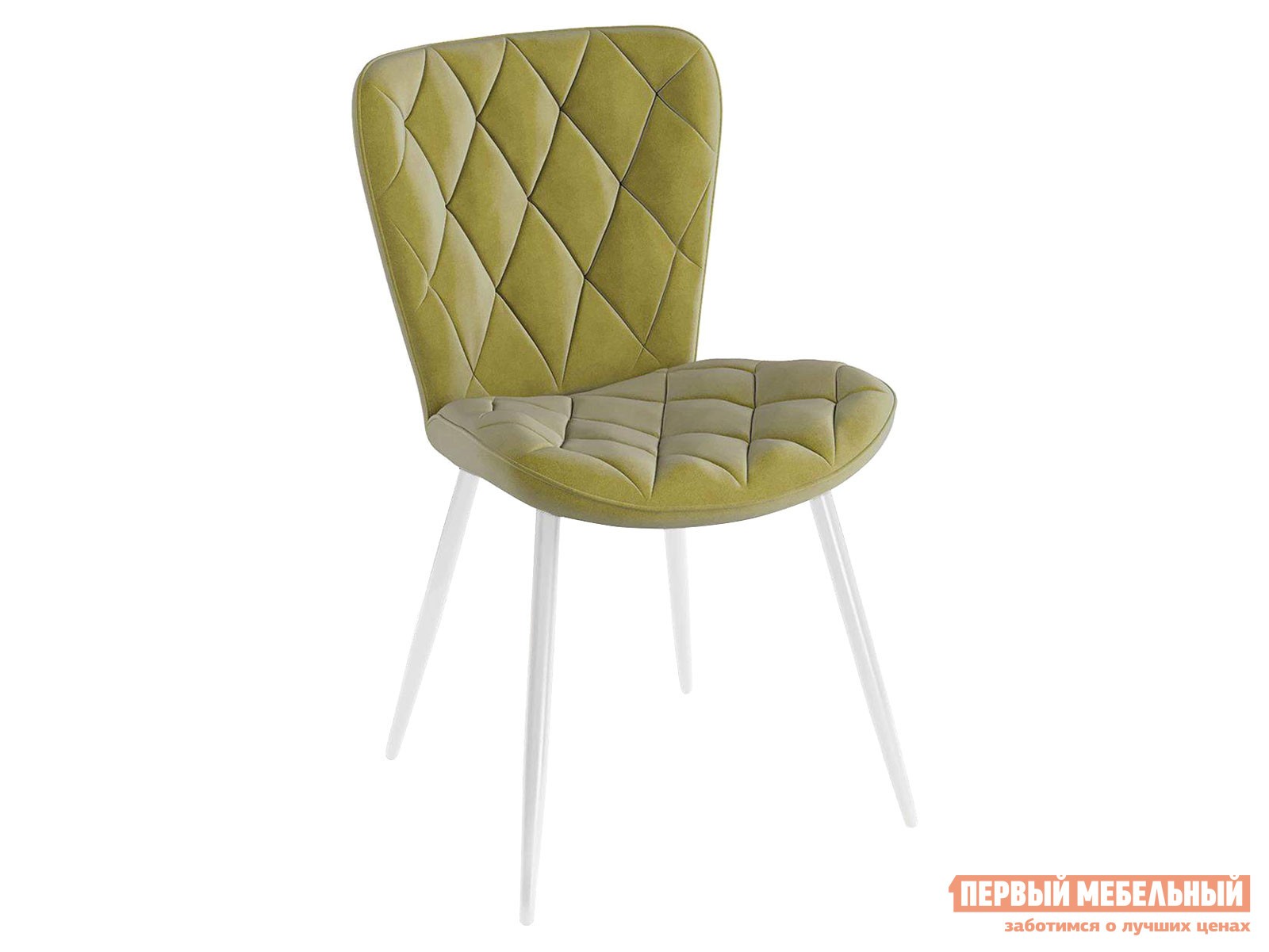 Стул  Кеннер 150 Оливковый, велюр, Белый