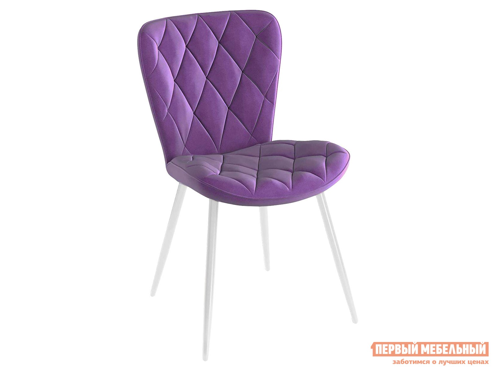 Стул  Кеннер 150 Фиолетовый, велюр, Белый