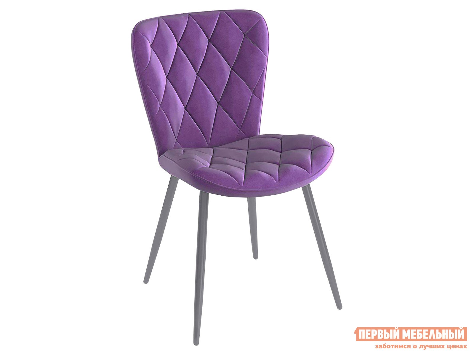 Стул  Кеннер 150 Фиолетовый, велюр, Серый