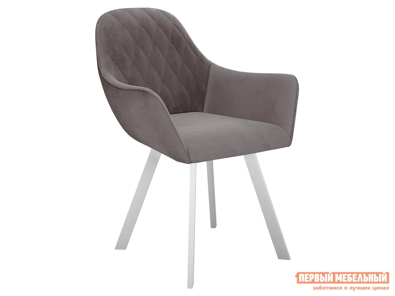 Стул  DikLine 240 Капучино, микровелюр / Белый