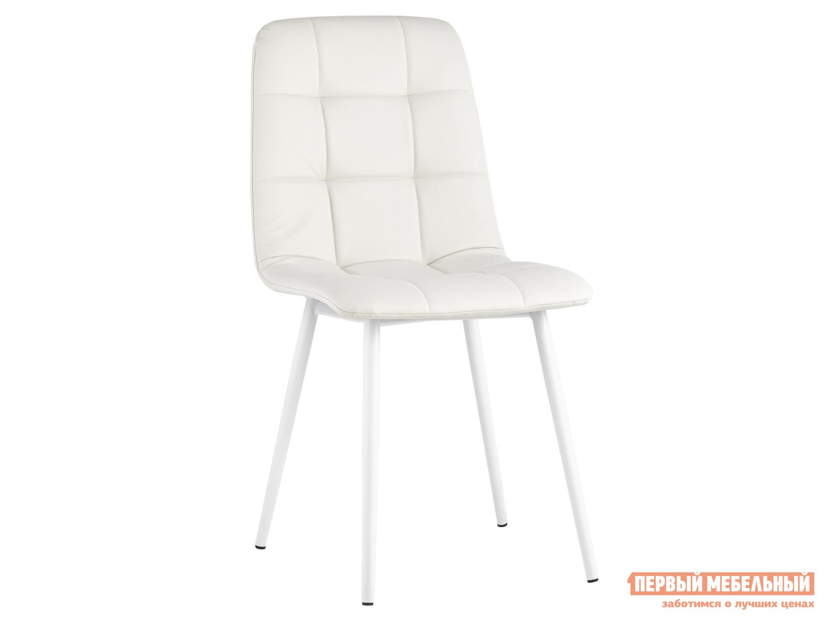 Стул  Оливер Белый, металл, экокожа