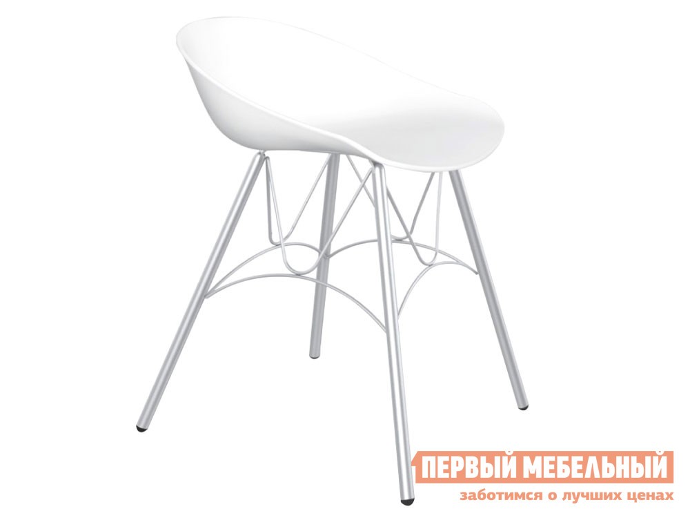 Стул  Фостер Белый, пластик / Хром, металл