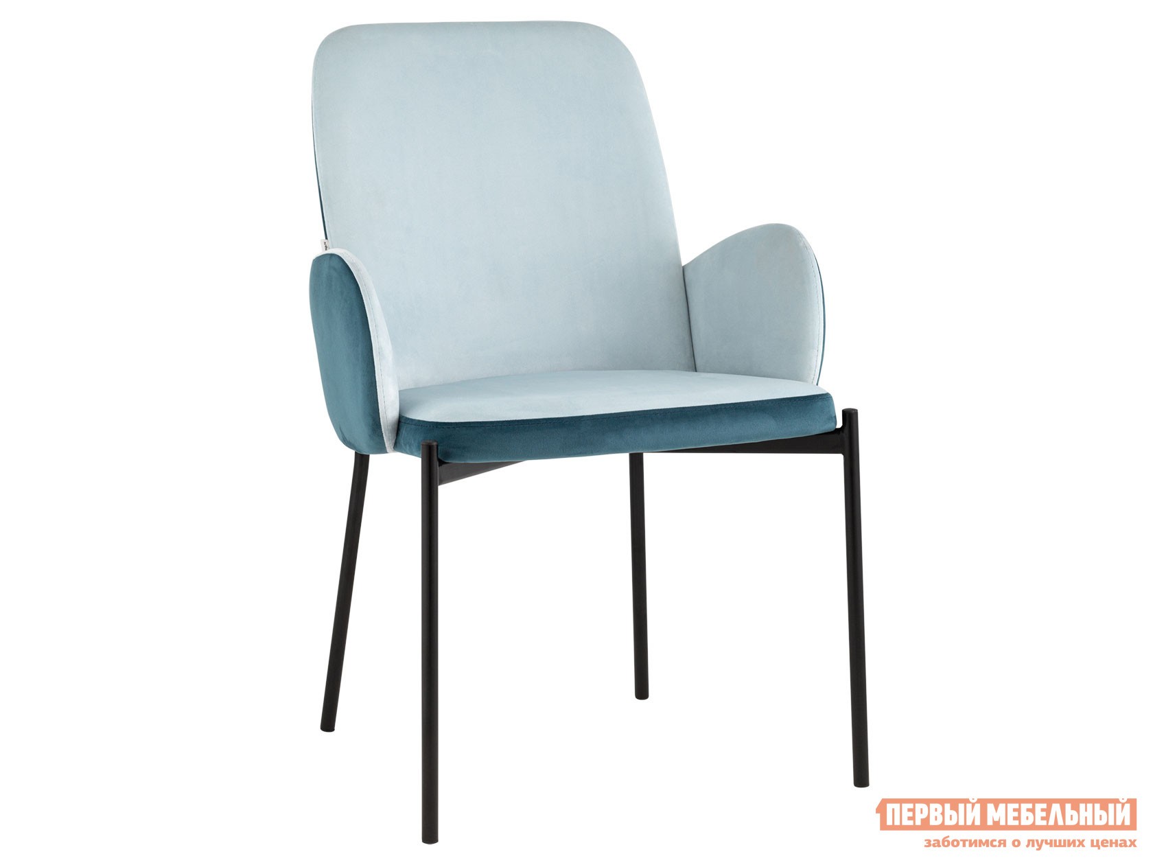 Стул  Дивора Светло-голубой / Синий, велюр