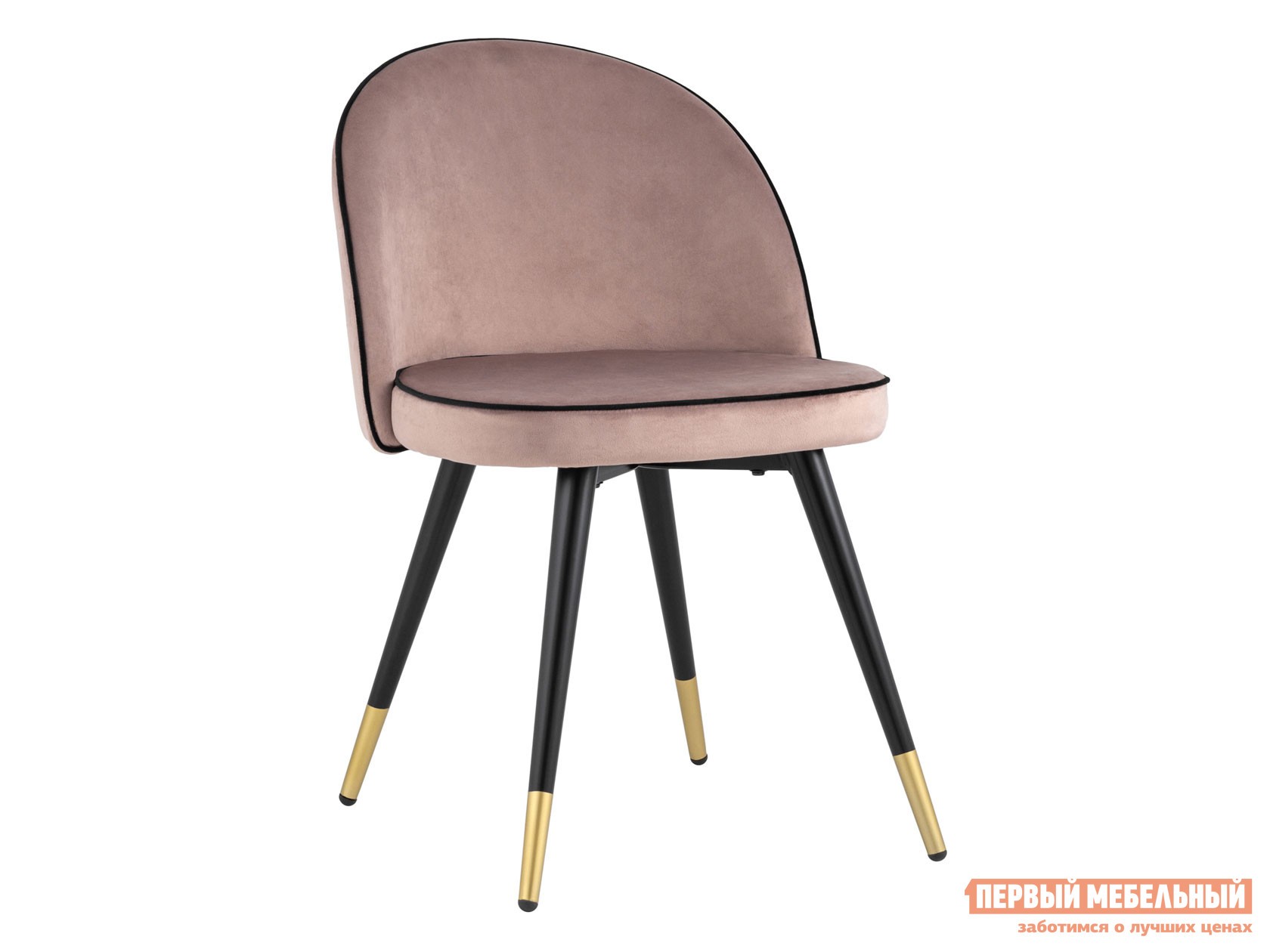 Стул  Габи Люкс Розовый, велюр / Черный, металл / Золото, металл