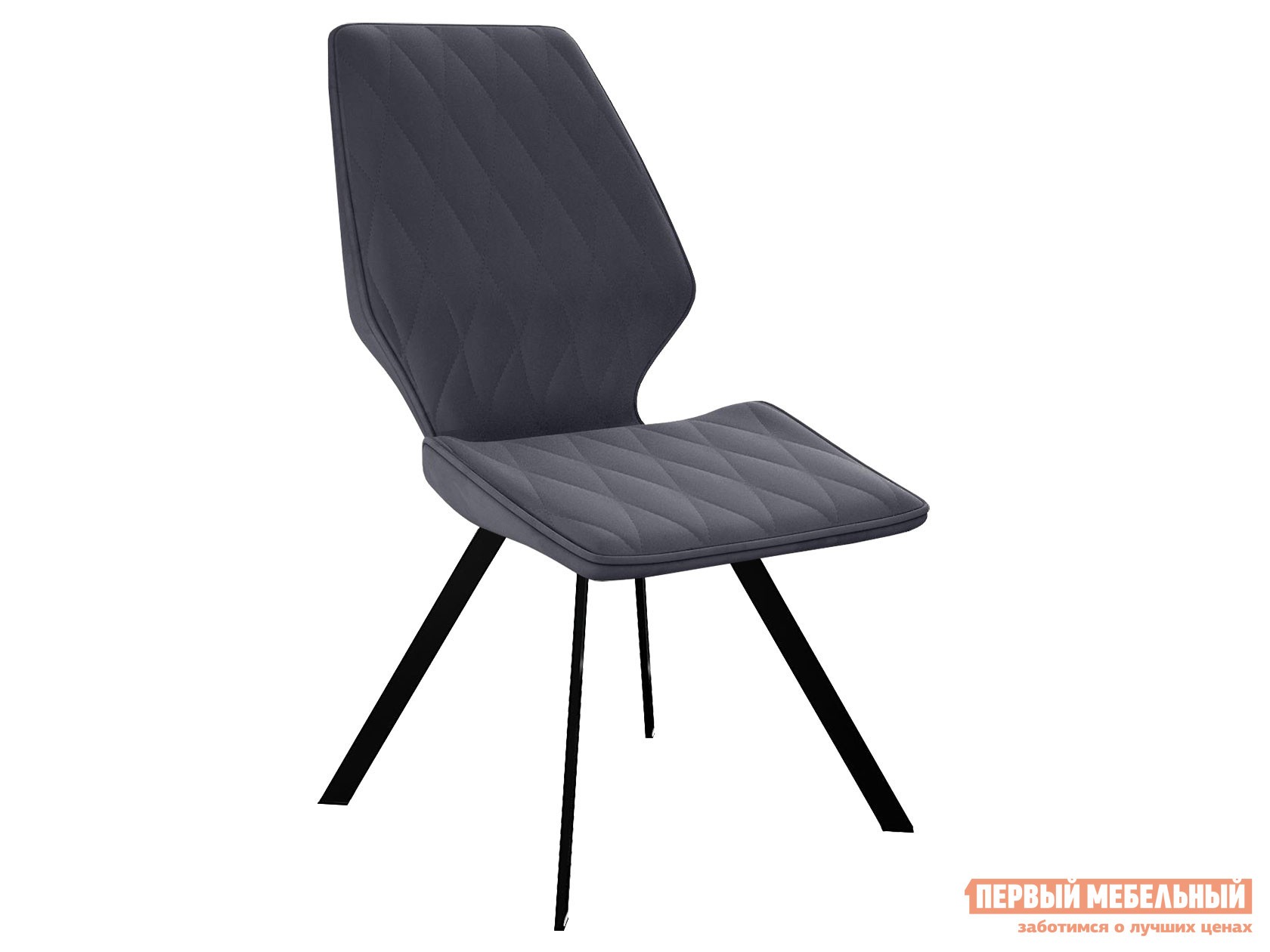 Стул  DikLine 242M Темно-серый, микровелюр / Черный