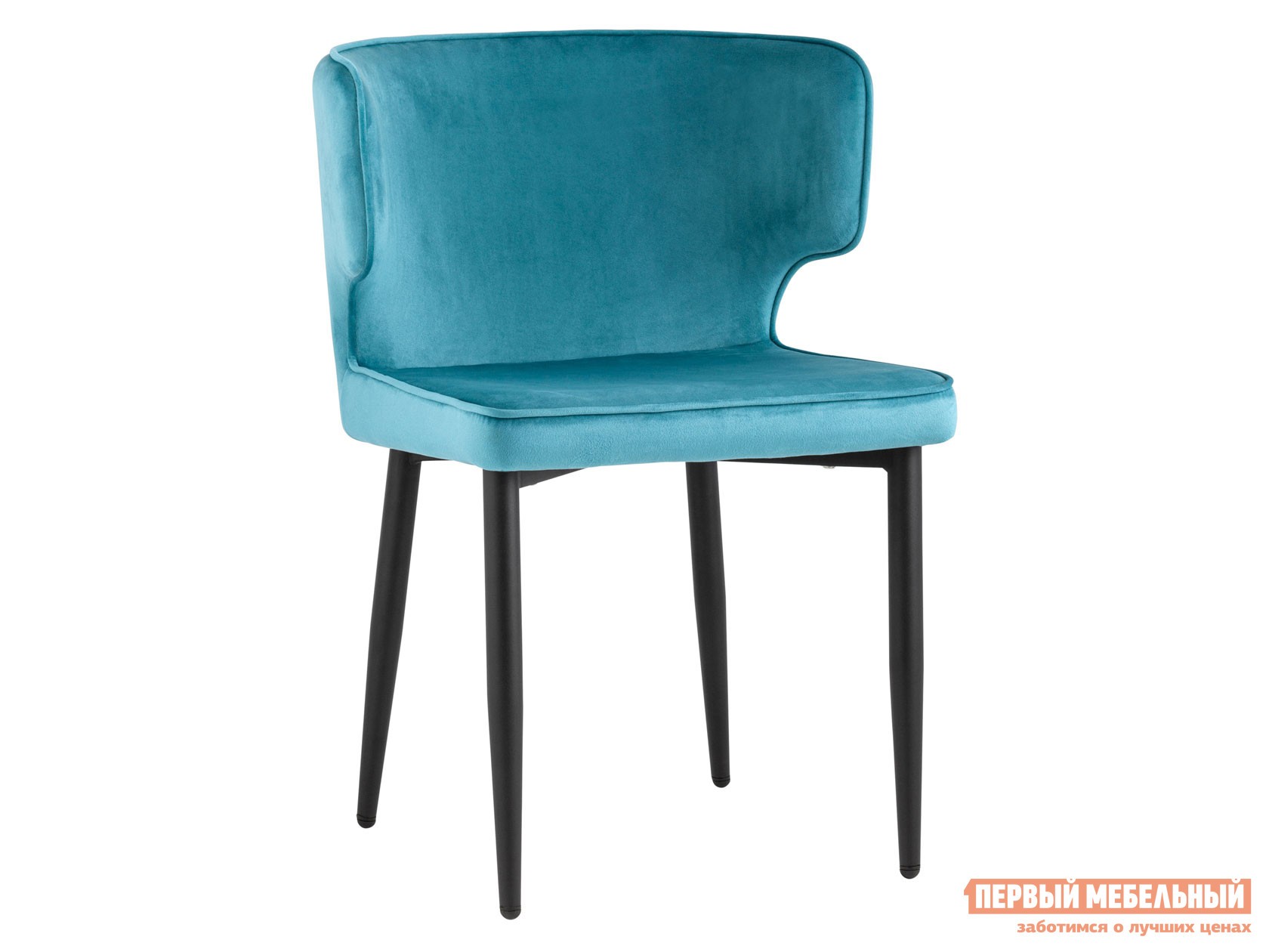 Стул  Матео Черный / Темно-бирюзовый, велюр