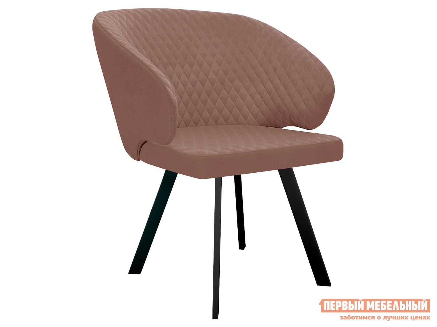 Стул  DikLine 265 Пудра, микровелюр / Черный