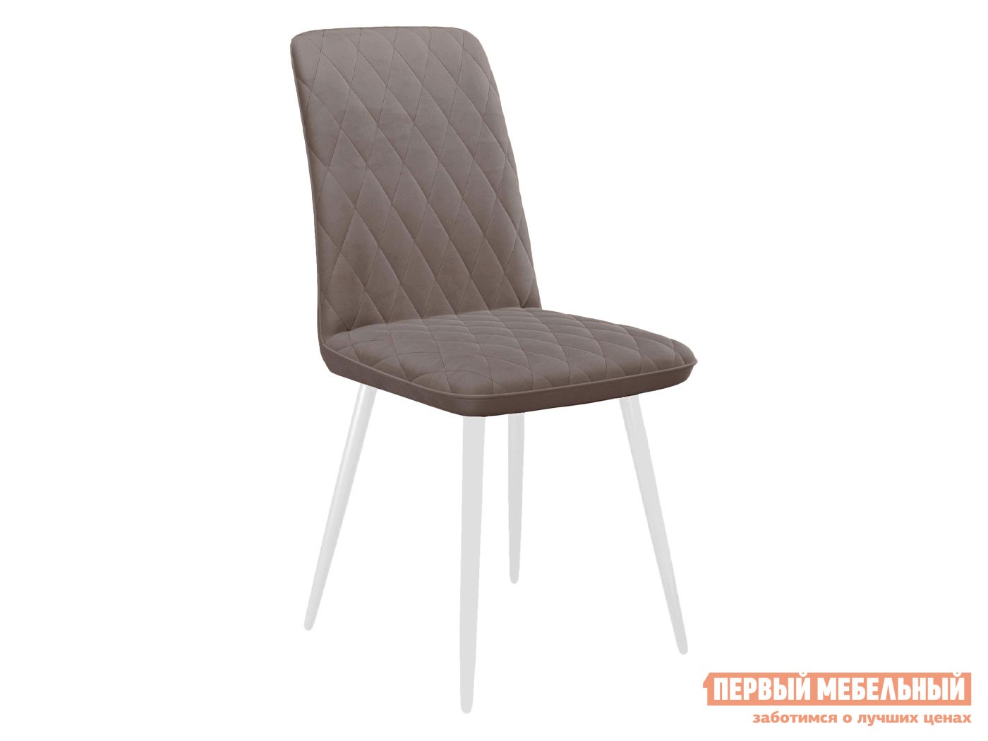 Стул  DikLine 205 Латте, микровелюр / Белый