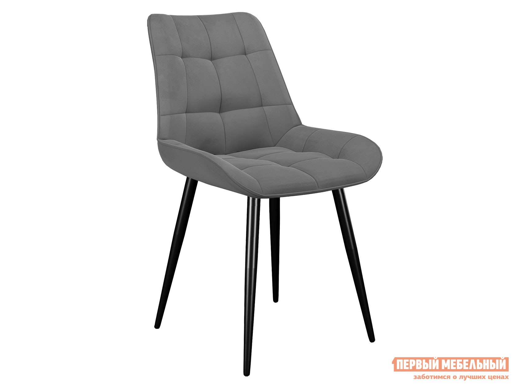 Стул  DikLine 206М Серый, микровелюр / Черный