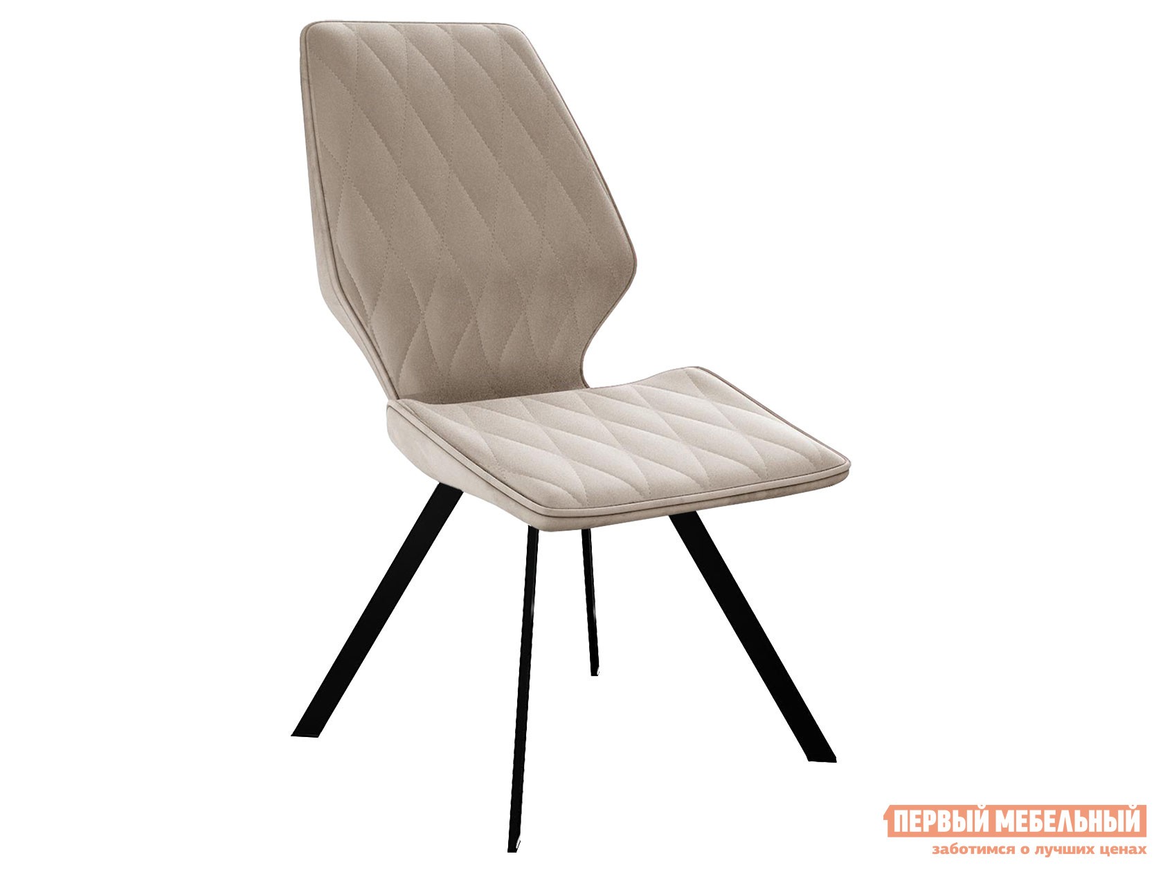 Стул  DikLine 243 Бежевый, микровелюр / Черный