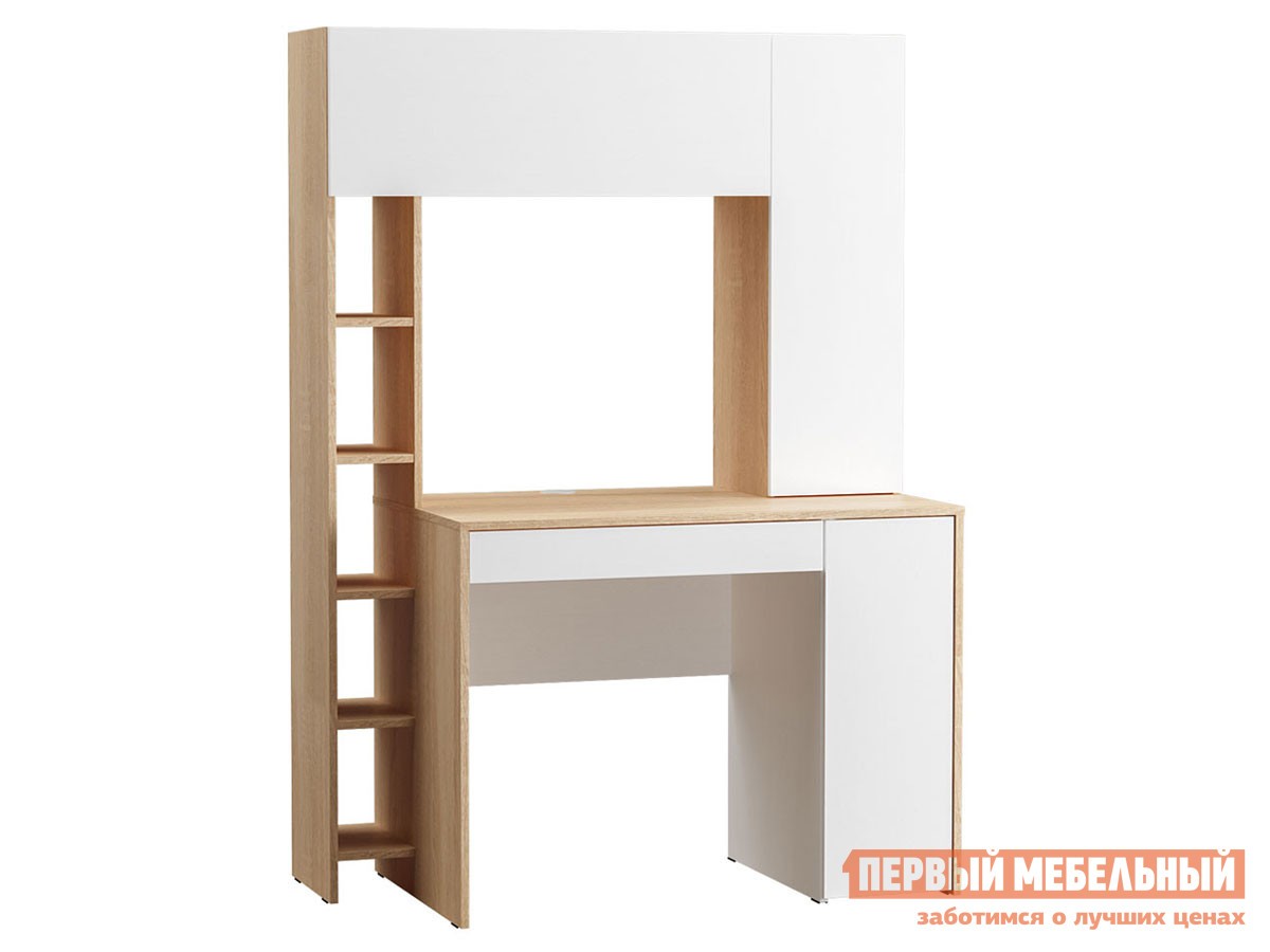 Компьютерный стол  Комфорт 12.71 Дуб Сонома / Белый