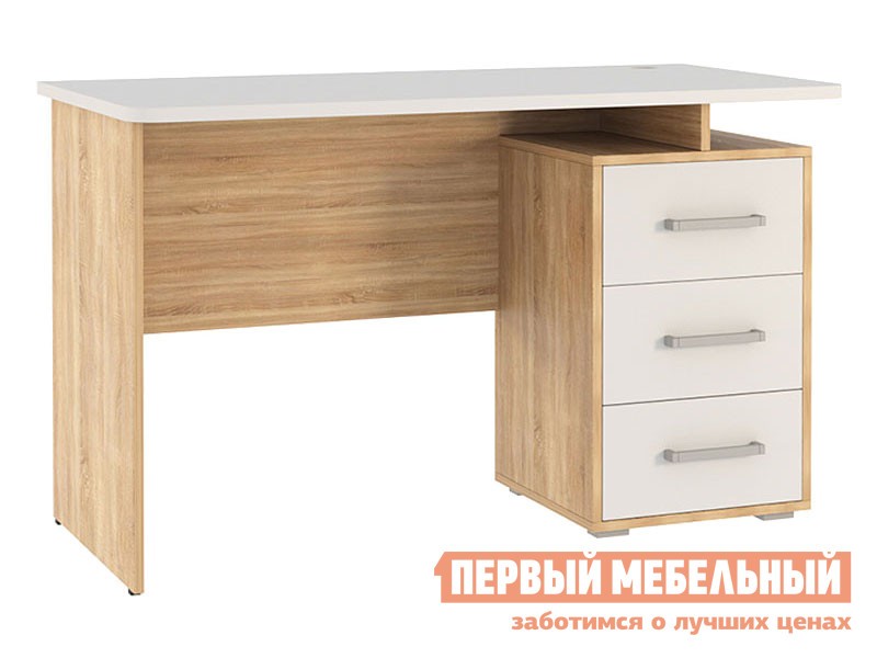 Компьютерный стол  Лайт-2 Дуб Сонома / Белый