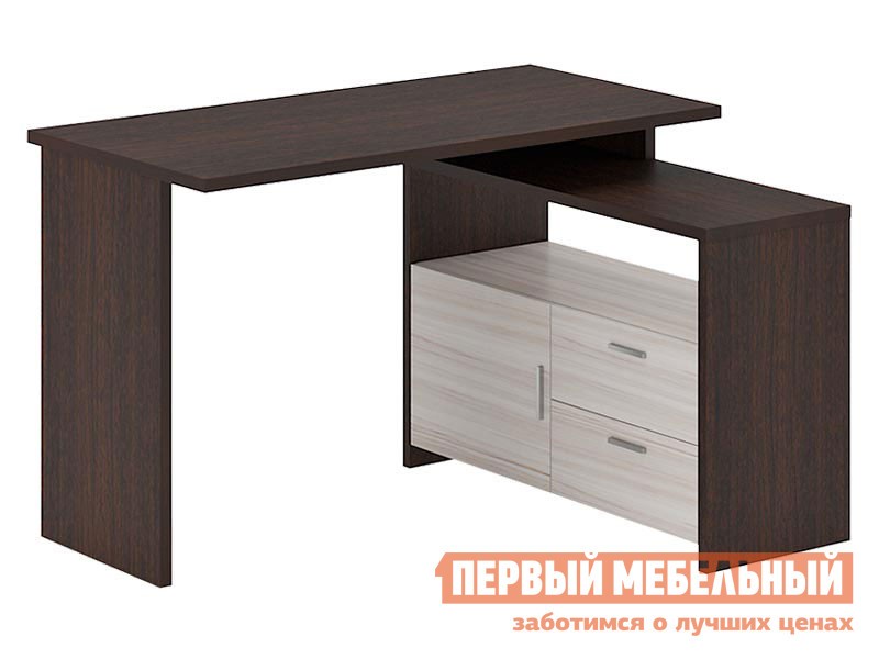 Компьютерный стол  СКЛ-ПРЯМ120/130+ТБЛ Венге / Карамель, 1300 мм