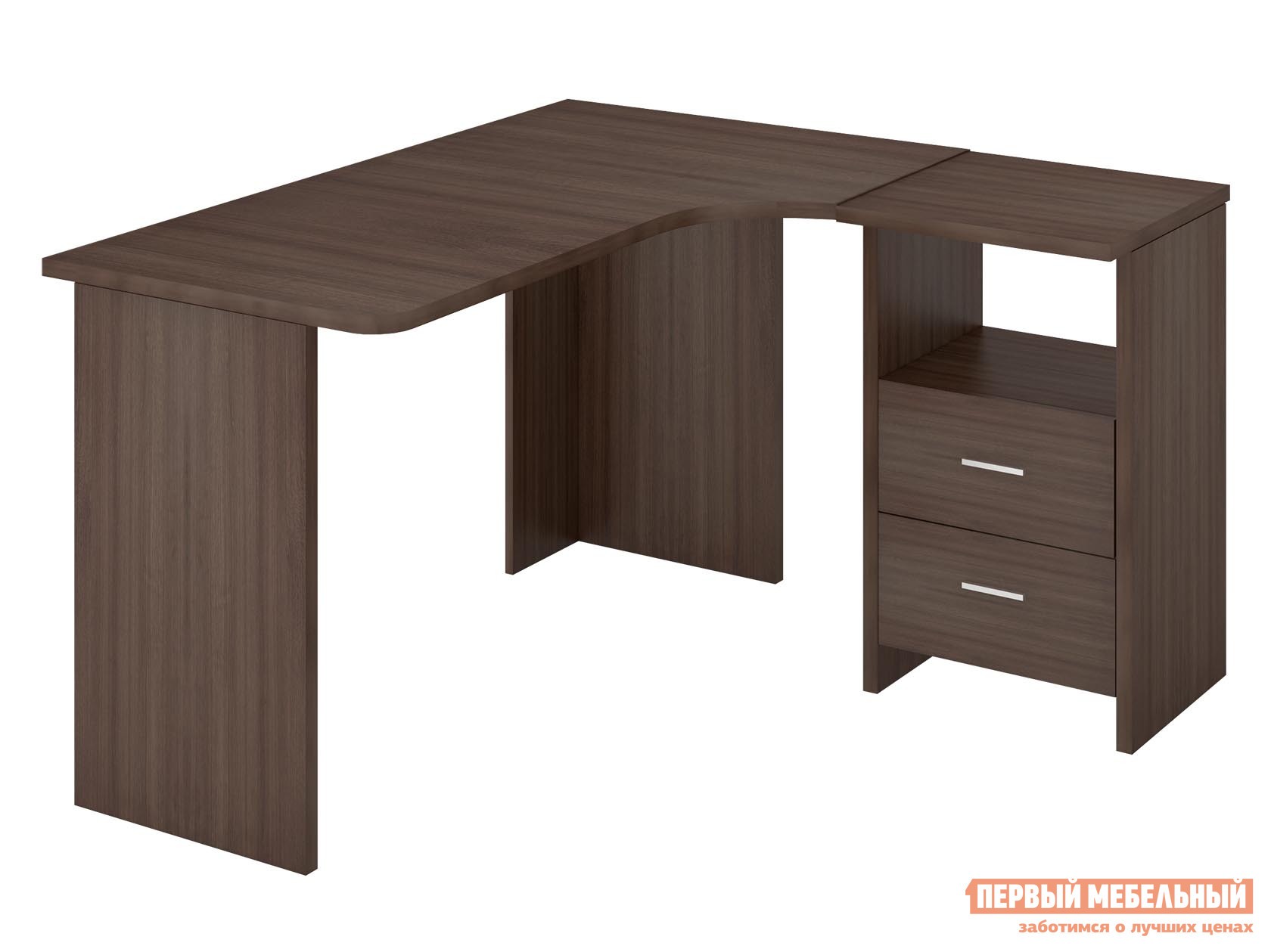 Компьютерный стол  Угл130 с тумбой Шамони, Правая
