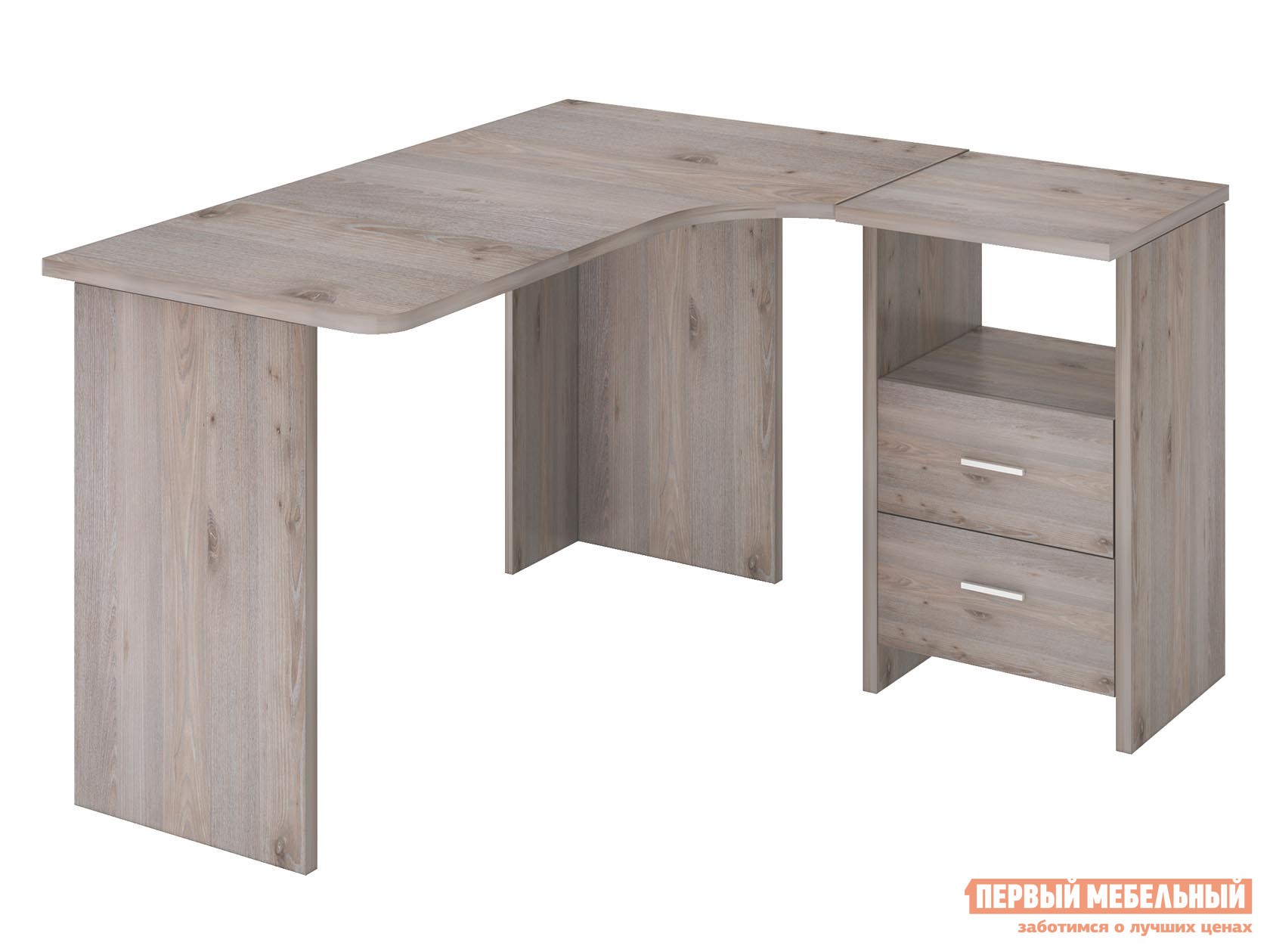 Компьютерный стол  Угл130 с тумбой Нельсон, Правая