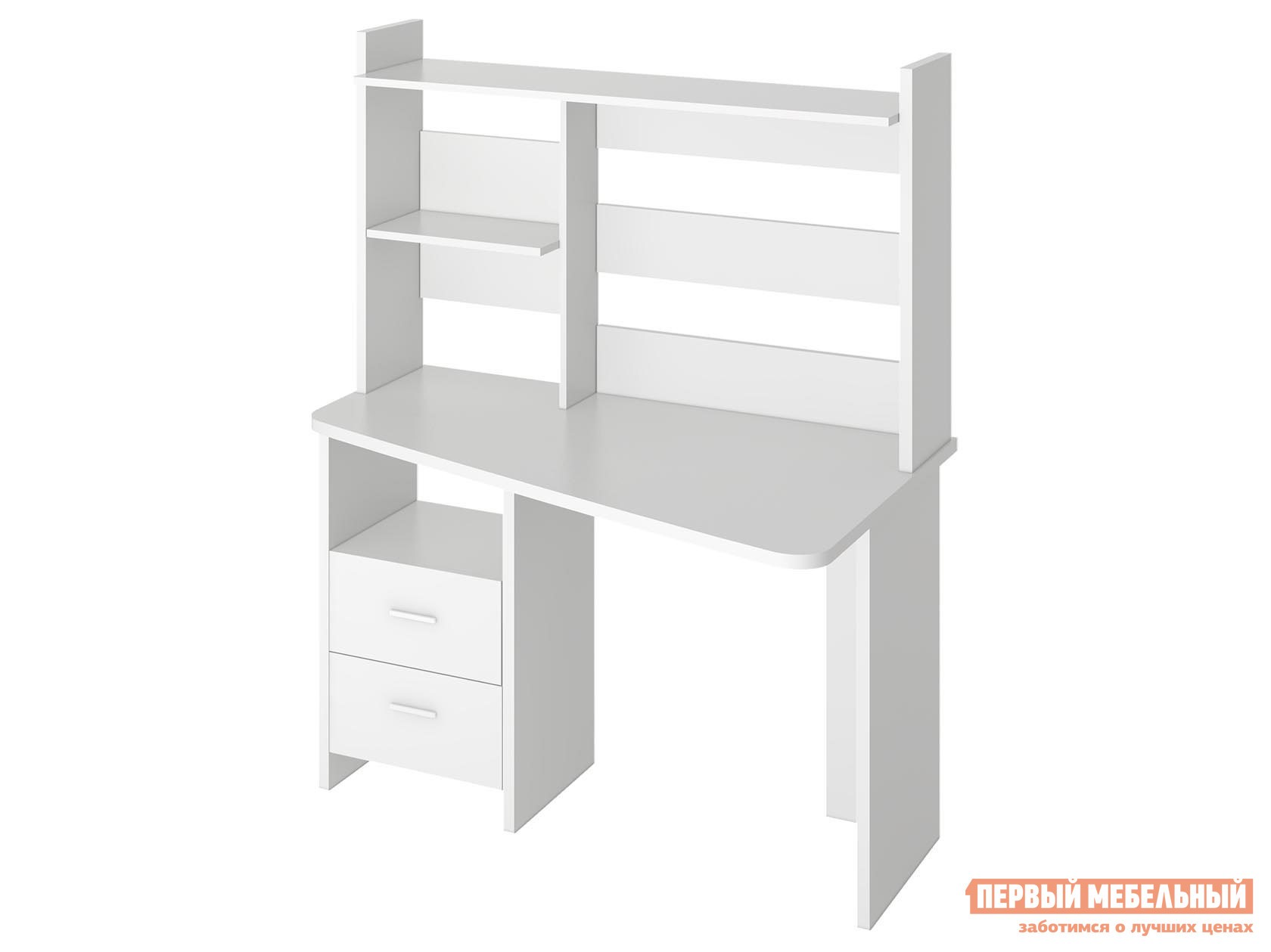 Компьютерный стол  СКЛ-Трап120+НКЛ-120 Белый, Правая