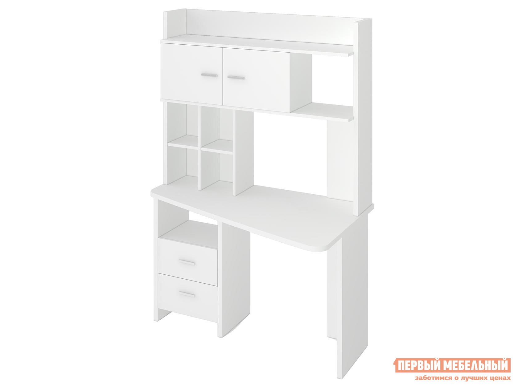 Компьютерный стол  СКЛ-Трап120+НКЛХ-120 Белый, Правая