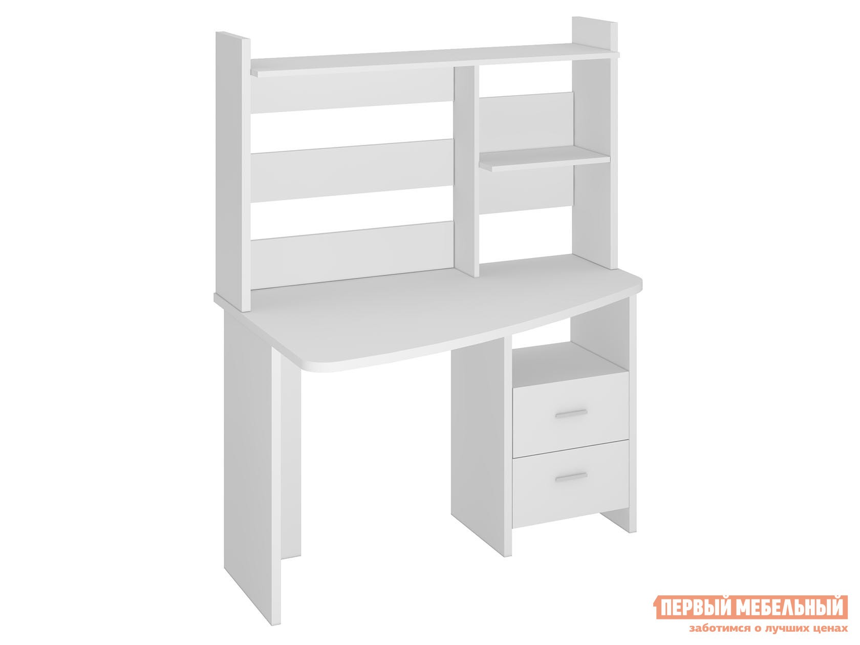 Компьютерный стол  СКЛ-Крл120+НКЛ-120 Белый, Левая