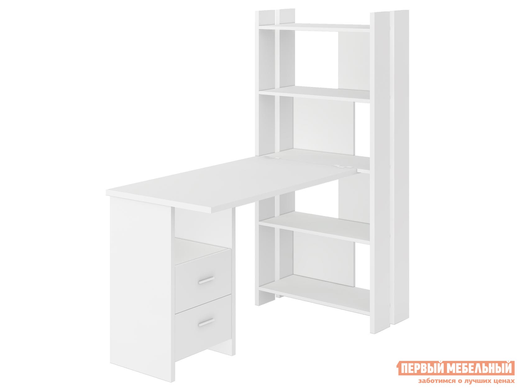 Компьютерный стол  СТЛ-ОВ+Столешница100/120Прям Белый, 1200 мм, С тумбой